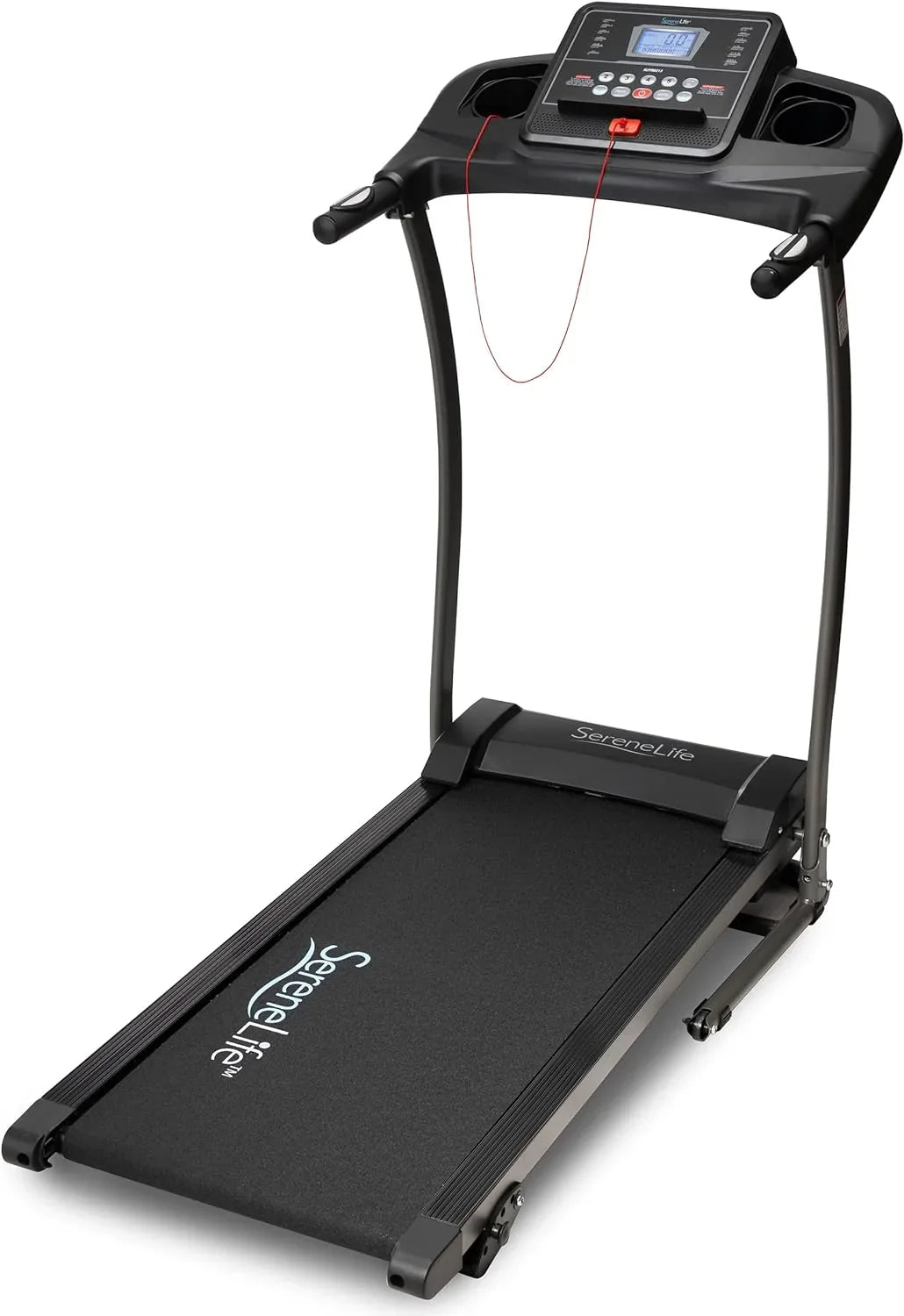Folding Treadmill - Foldable Home Fitness Equipment with LCD for Walking & Running - Cardio Exercise Machine - Preset and Adjustable Programs - Wireless Connectivity
