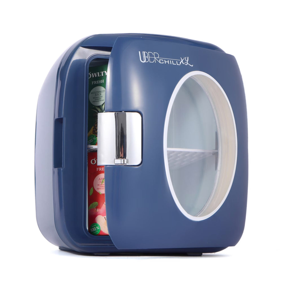 Uber Appliance Mini Fridge Retro Beverage Cooler Warmer - Personal Portable Refrigerator (9 Liters/0.32 Cu Ft)