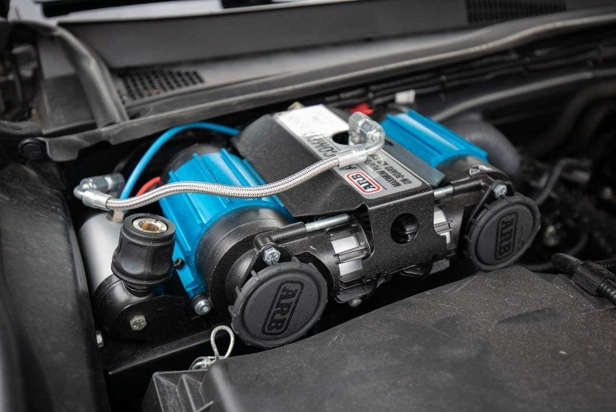 Portable air compressor - High performance - 12 volts - Suitable for air locking differentials and tire inflation