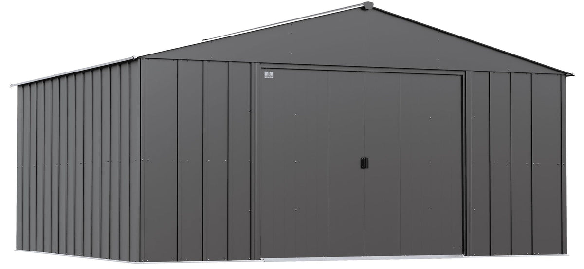 Arrow Classic 14x12-ft Charcoal Lockable Metal Shed