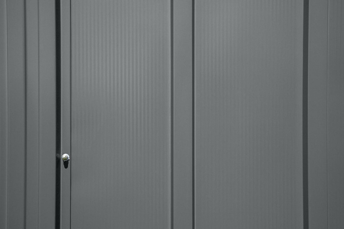 Arrow Classic Galvanized Steel Storage Shed, Charcoal, 10-ft x 12-ft