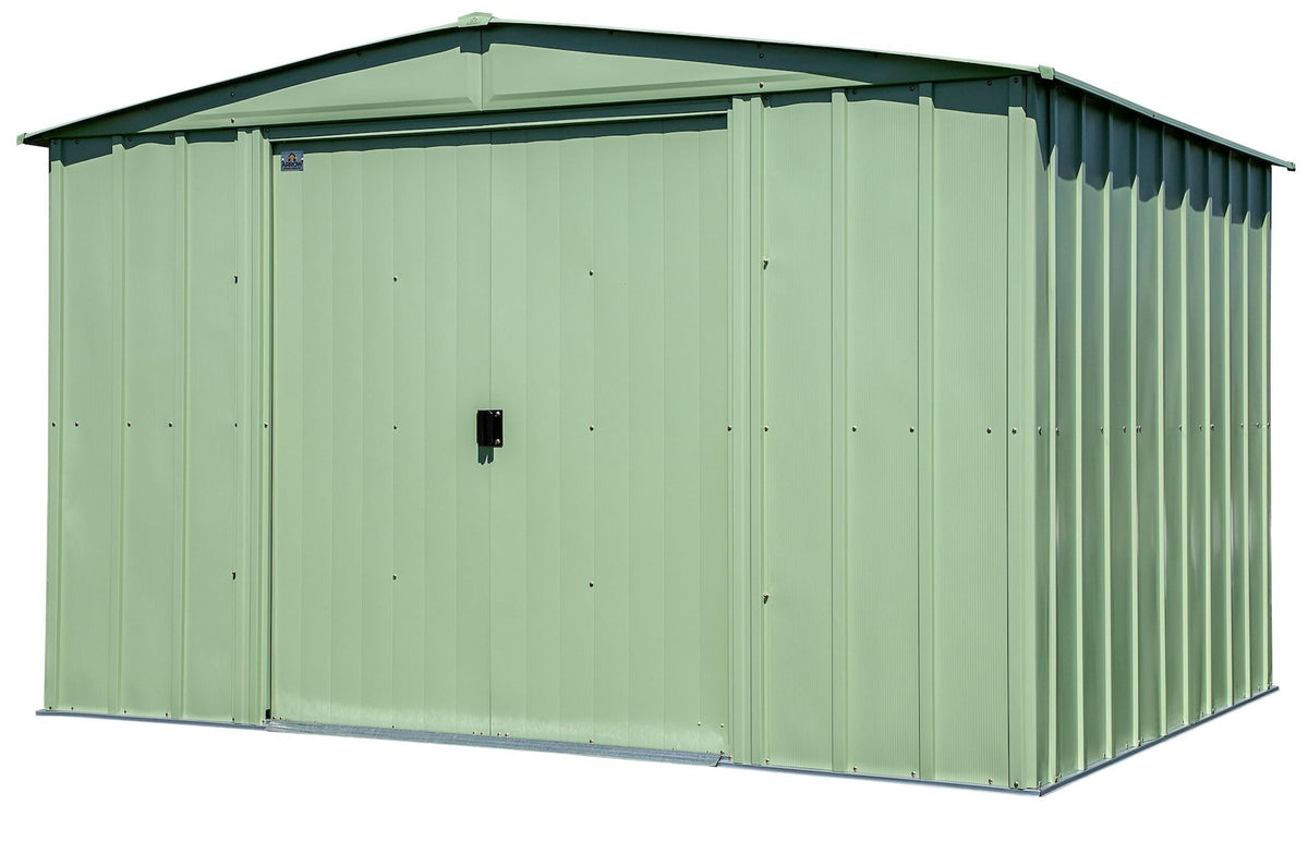 Arrow Classic Galvanized Steel Storage Shed, Sage Green, 10-ft x 8-ft