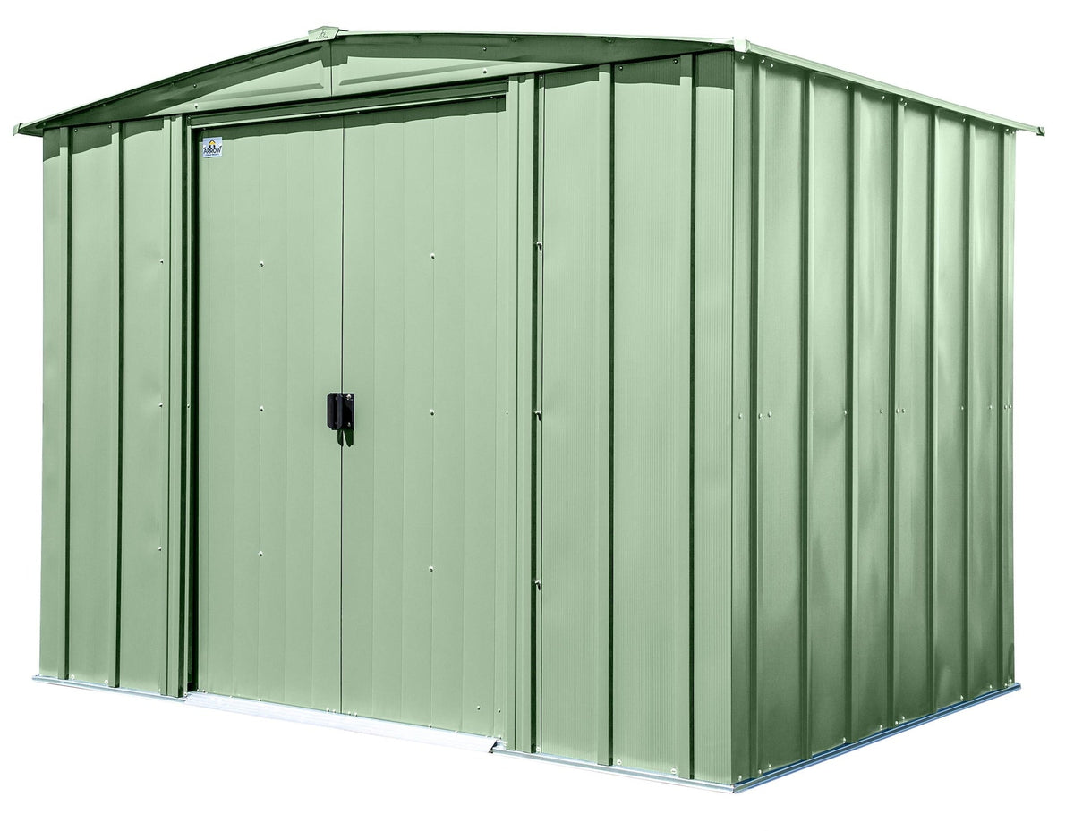 Arrow Classic Galvanized Steel Storage Shed, Sage Green, 8-ft x 6-ft