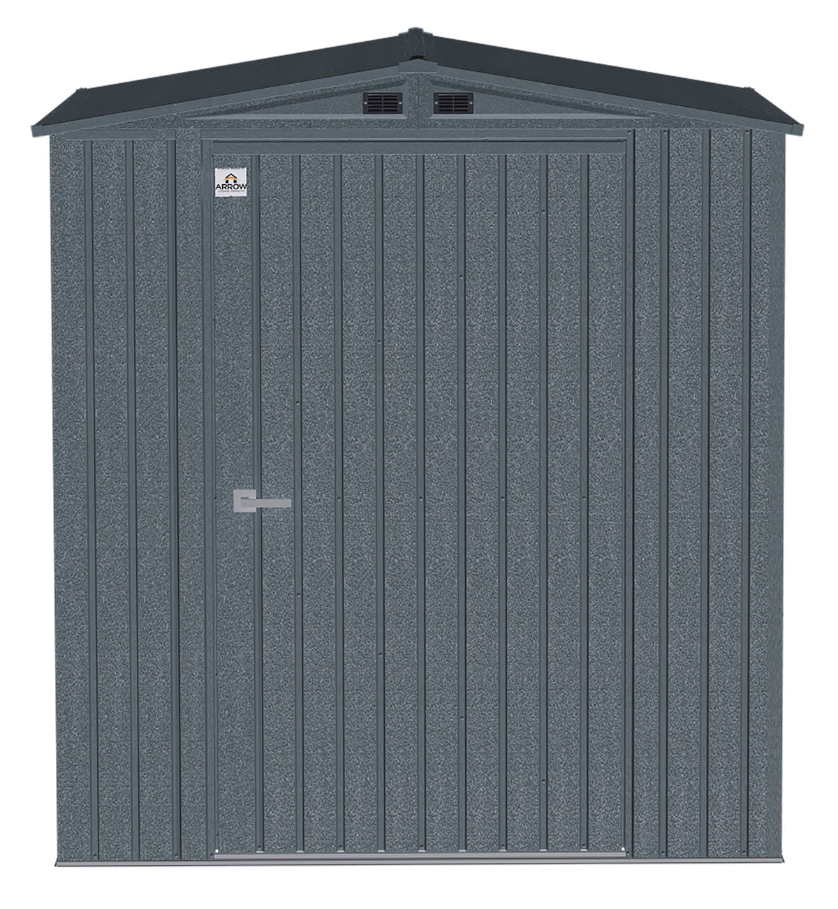 Arrow Elite Steel Storage Shed with Pent Roof, Anthracite, 6-ft x 6-ft