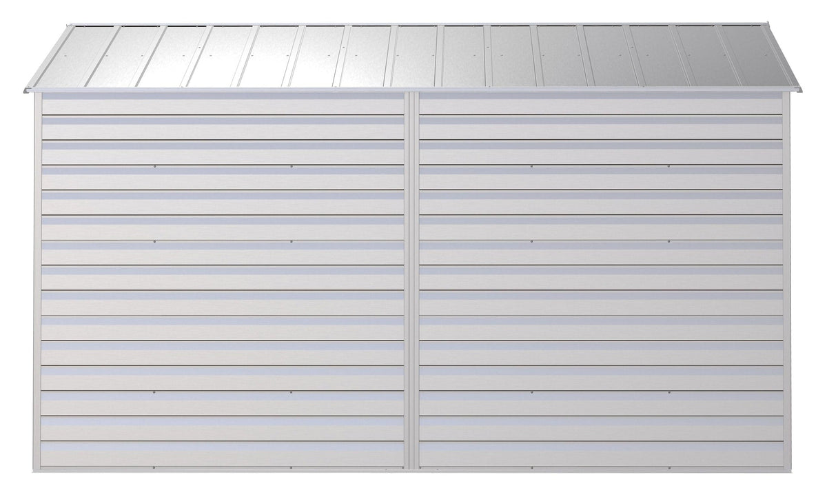 Arrow Select Galvanized Steel Storage Shed, Flute Grey, 10-ft x 12-ft
