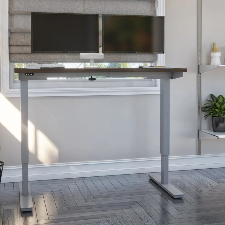 Bestar Upstand 61 cm x 122 cm (24 in. x 48 in.) Height Adjustable Desk with Dual Monitor Arm