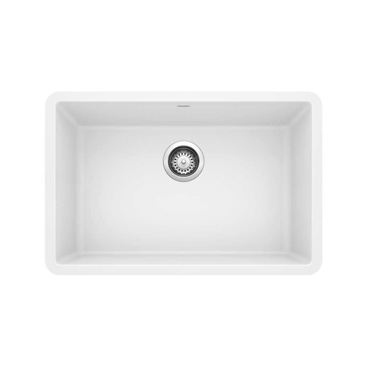 Precis 27-in Single Bowl Undermount Kitchen Sink, White