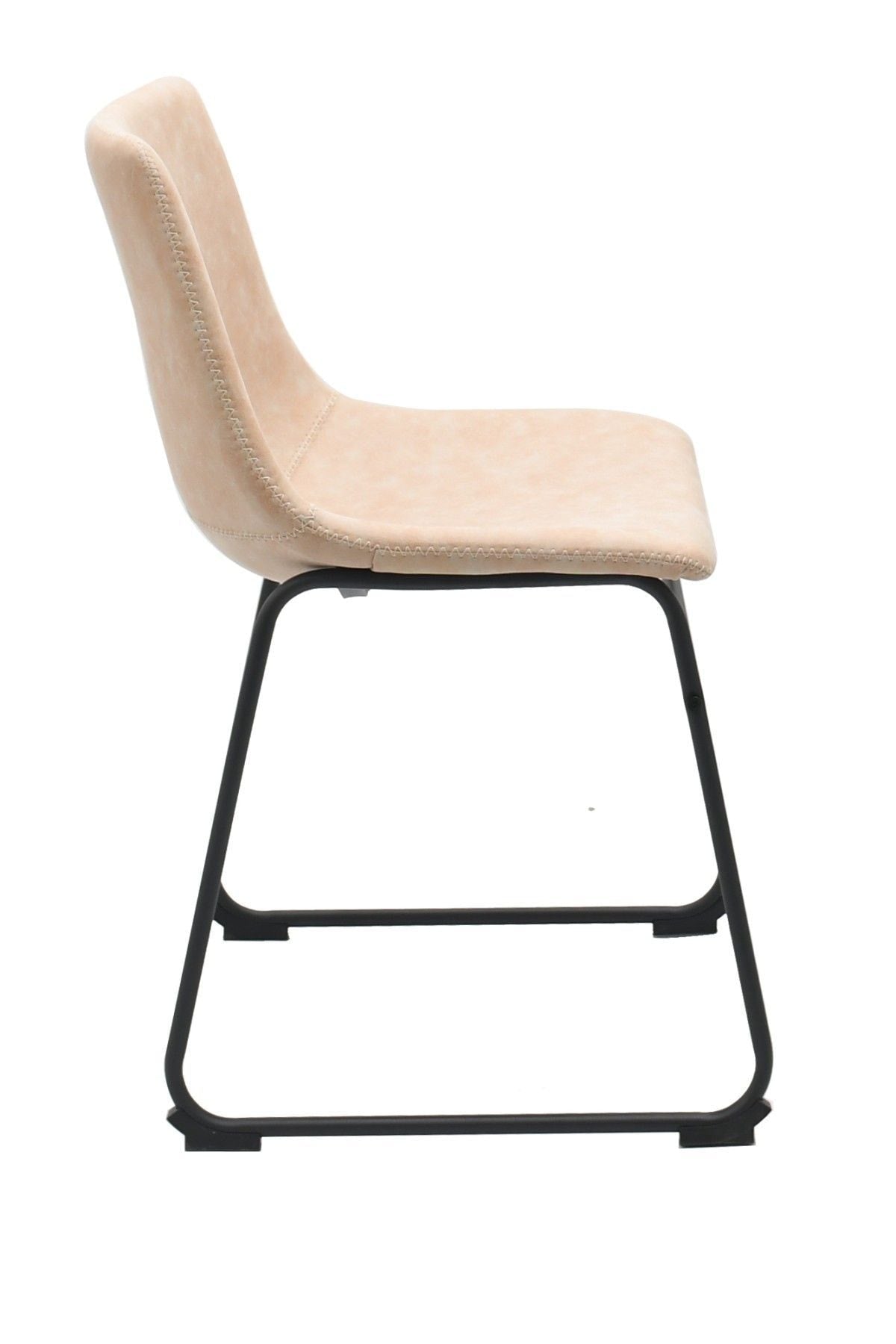 Rachel Vintage Beige Fabric Upholstered Dining Chair, 2-pc