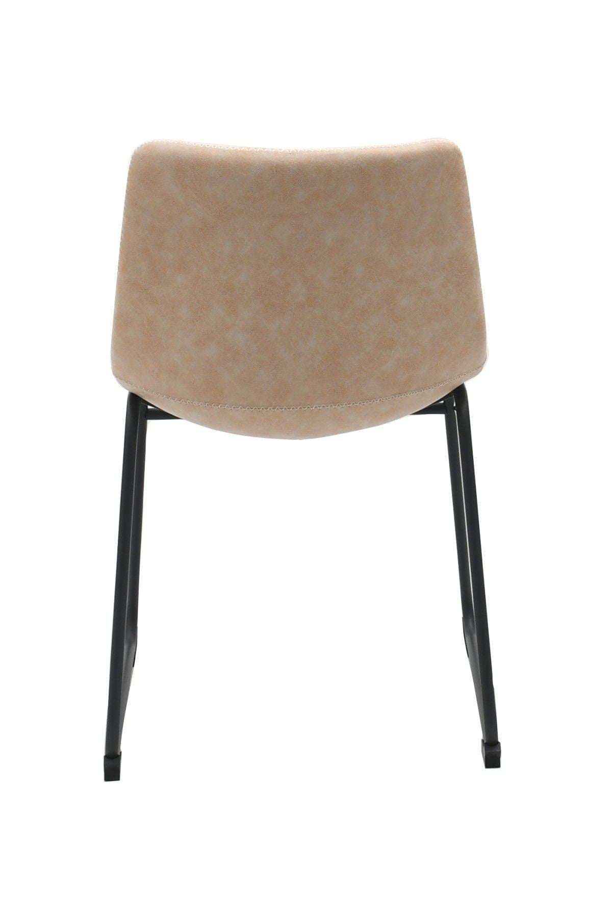 Rachel Vintage Beige Fabric Upholstered Dining Chair, 2-pc