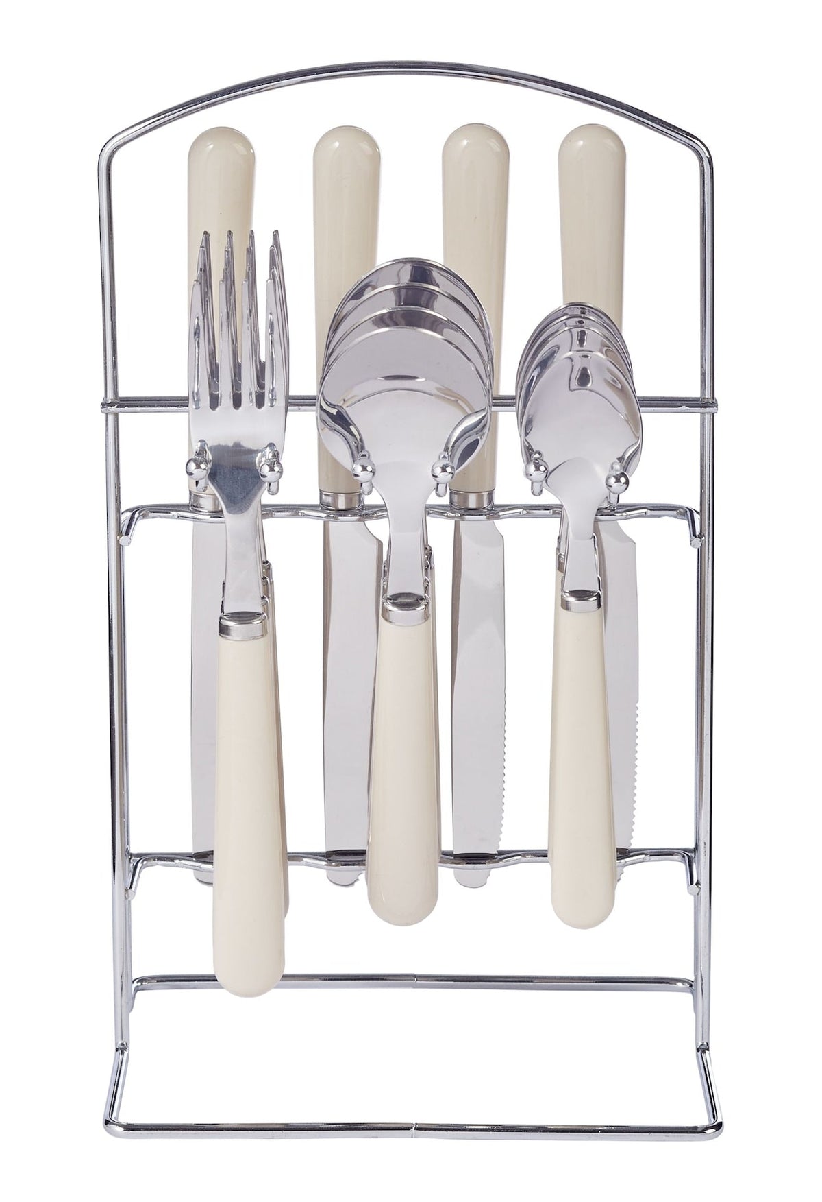 CANVAS Cutlery Rack with Forks, Knives, Spoons, Teaspoons, Stand