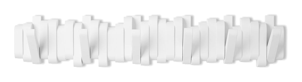 CANVAS Flemington Steel 6-Hook Flip Down Rail, White, 24-in