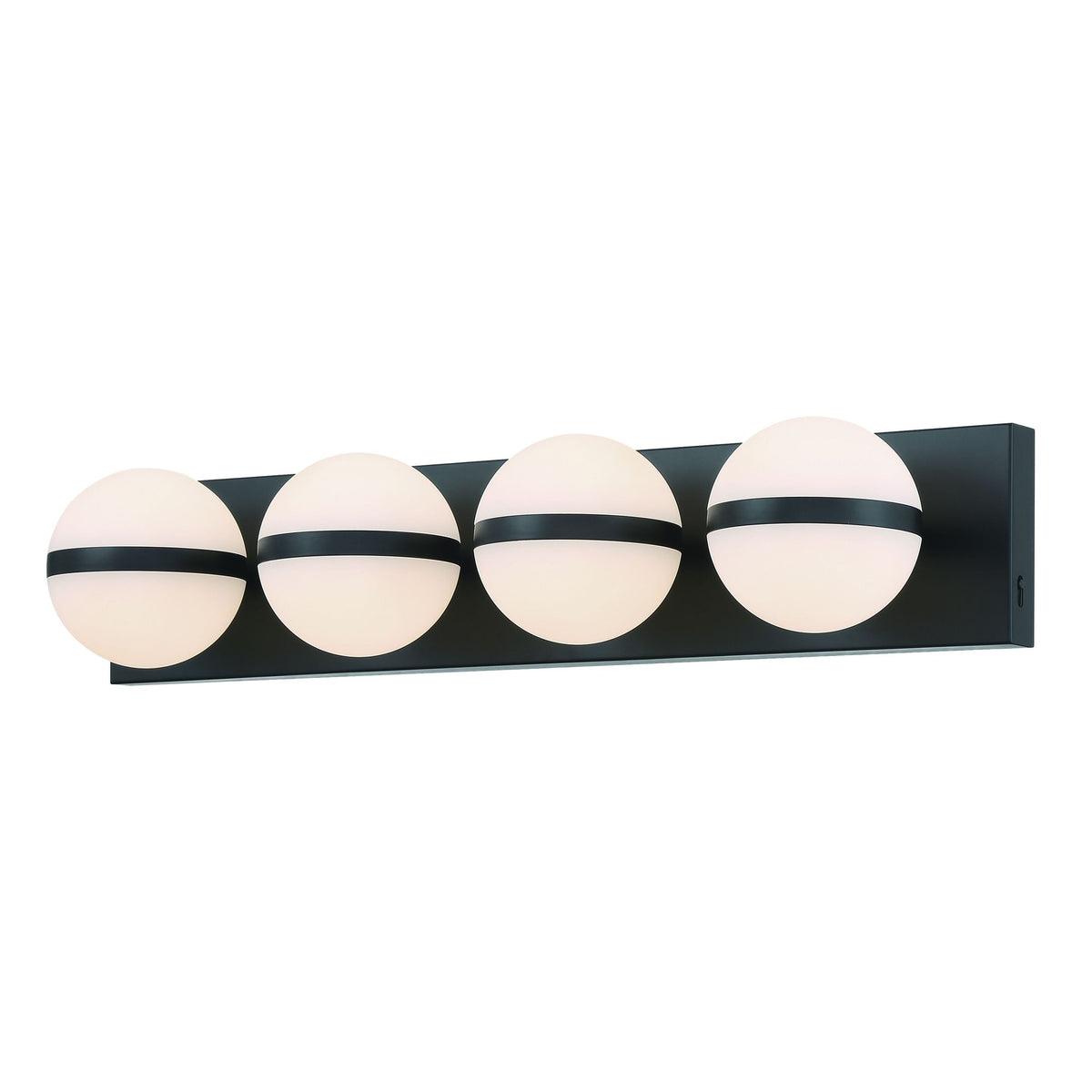 Canvas Orion 4-Light Vanity with Acrylic Glass, Black, 25-in