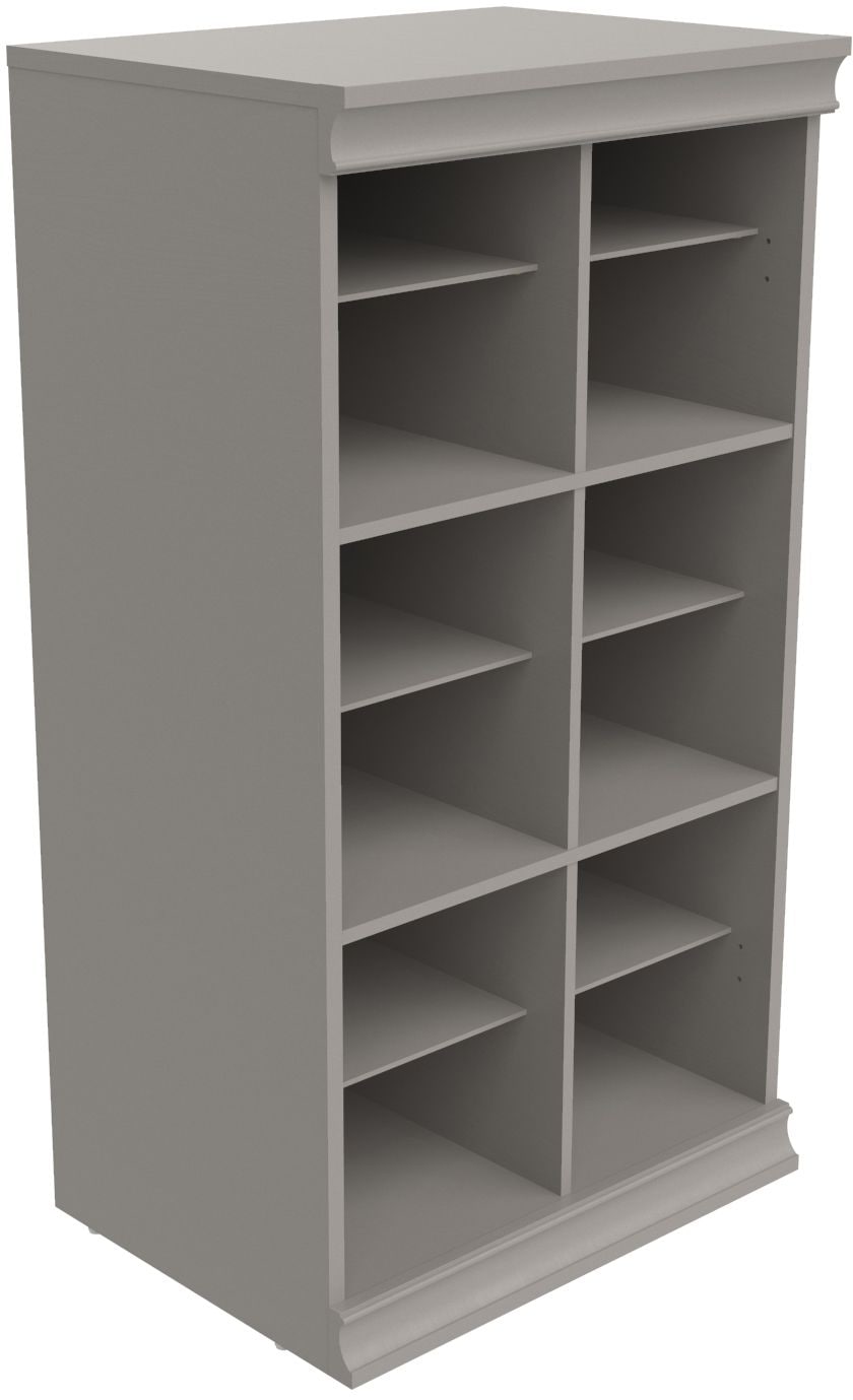 Modular Adjustable Divided Storage Shelves/Unit, Taupe