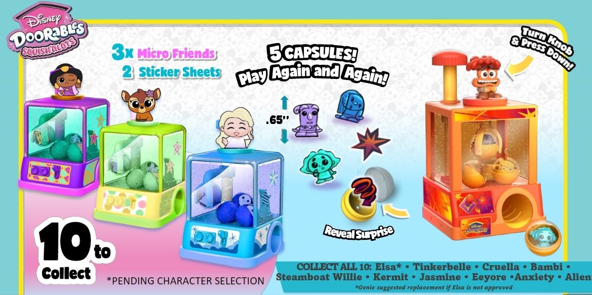 Doorables Whatcha Gotcha Claw Machine for Ages 5+, Assorted Contents