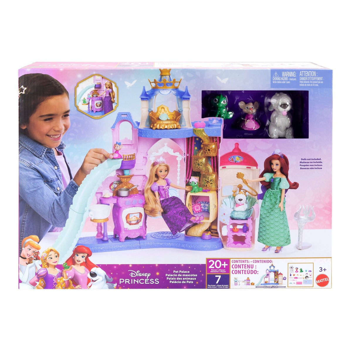 Princess Pet Palace Playset with 3 Animal Figures