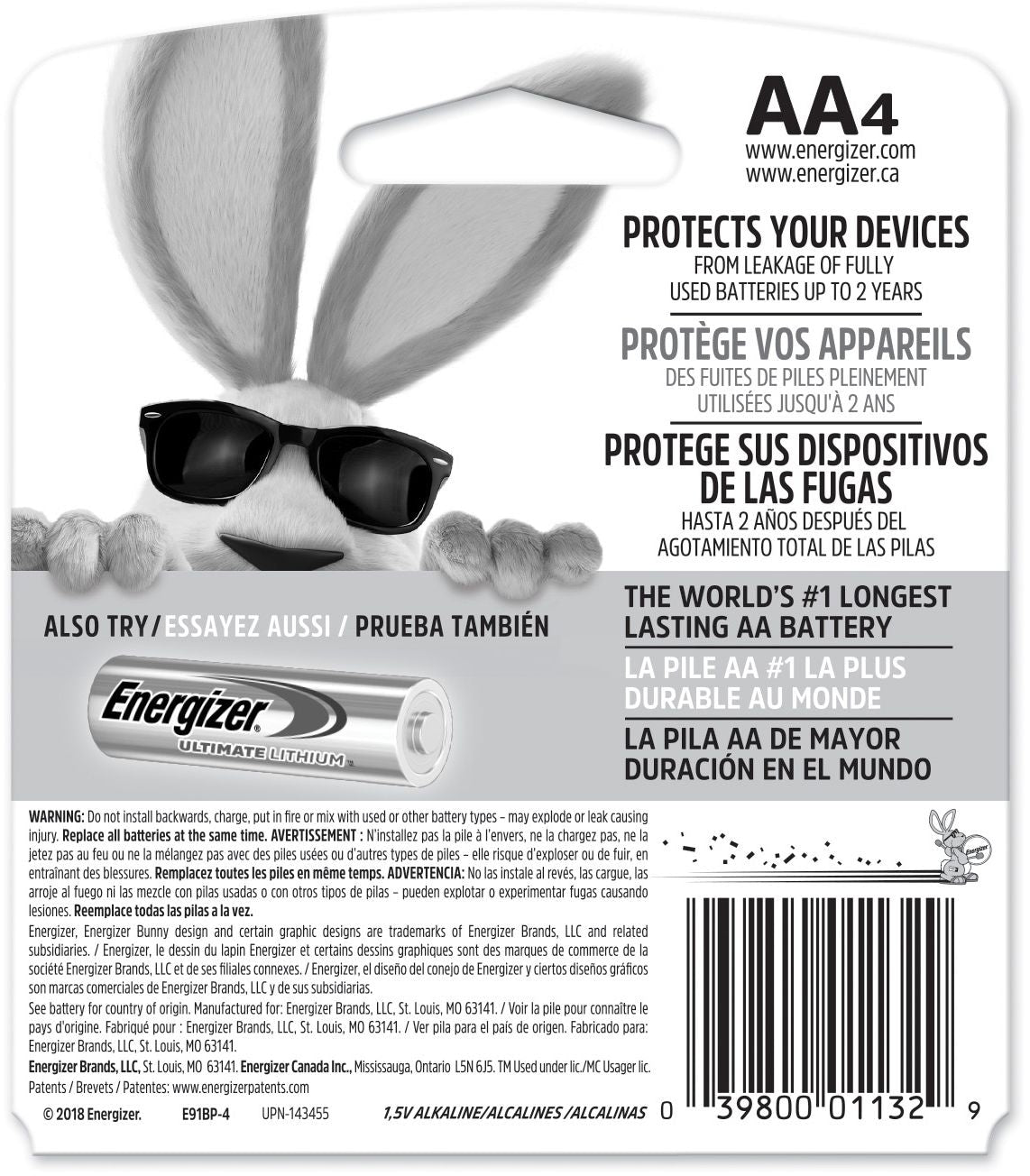 Max 4-pk AA Alkaline Batteries, Long Lasting, All Purpose