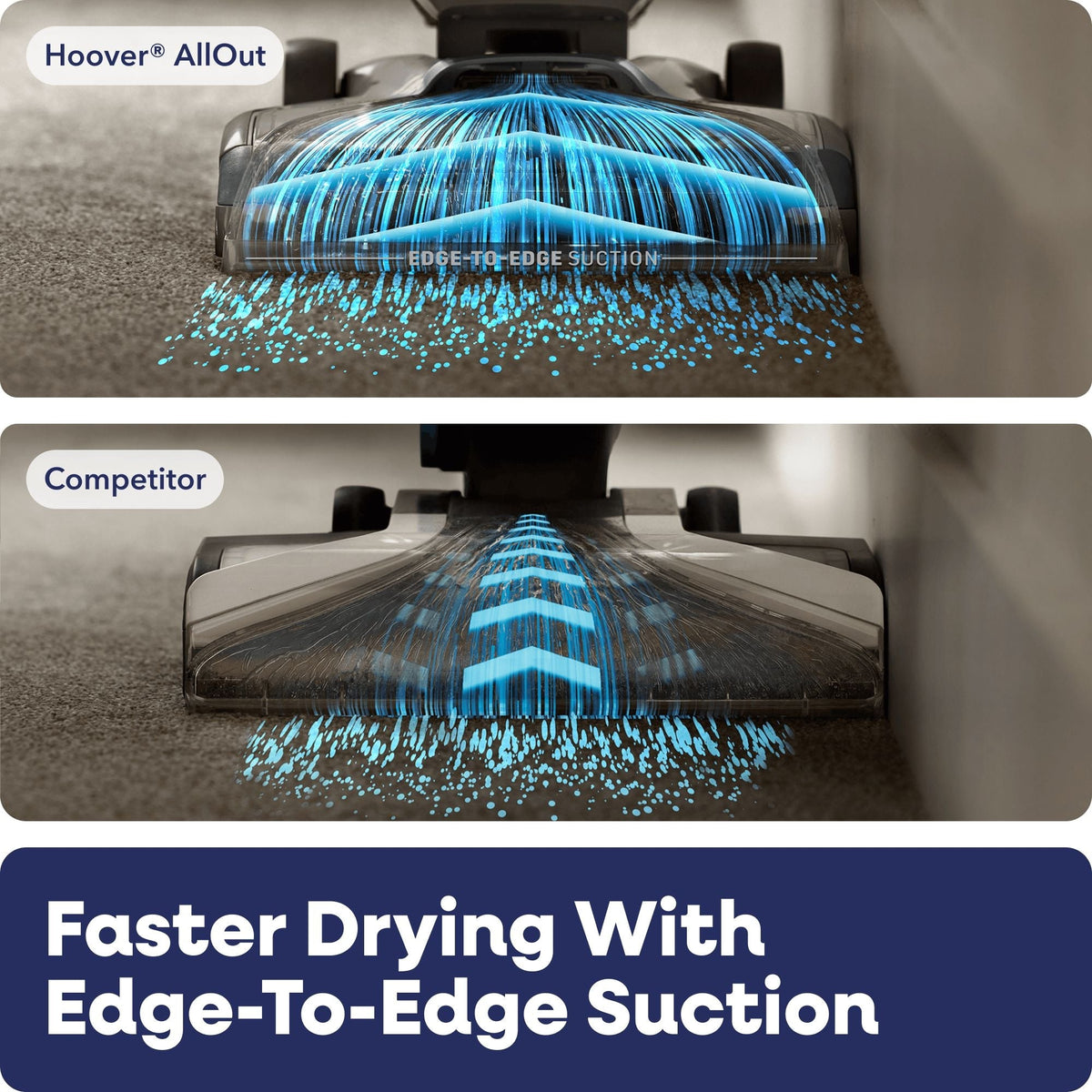 Hoover AllOut Lux Pet Carpet Cleaner with Above Floor Cleaning, StainShot Technology, Debris Catch, Edge to Edge Cleaning & Faster Drying