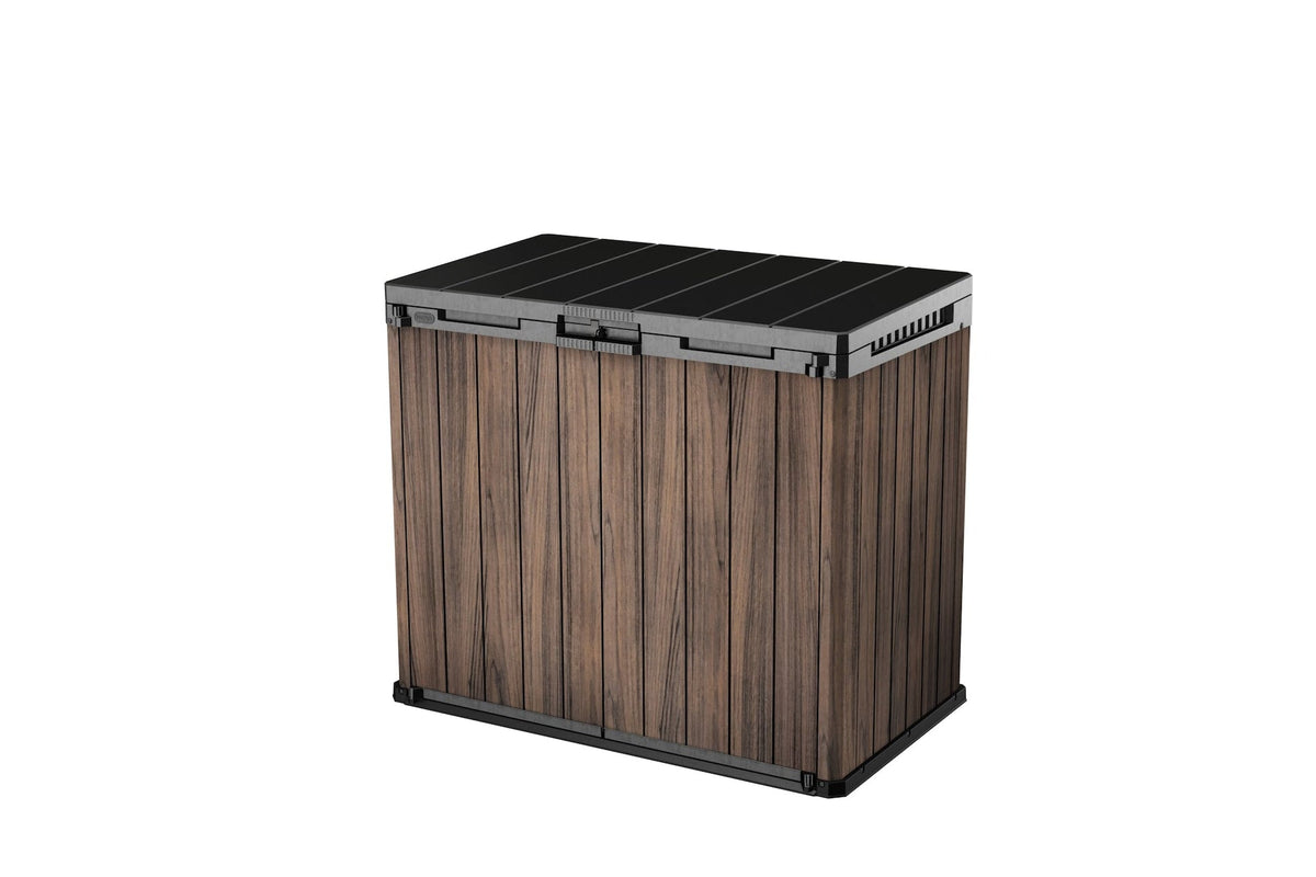 Darwin 2-Door Horizontal Outdoor Storage Shed, Brown, 303-Gal