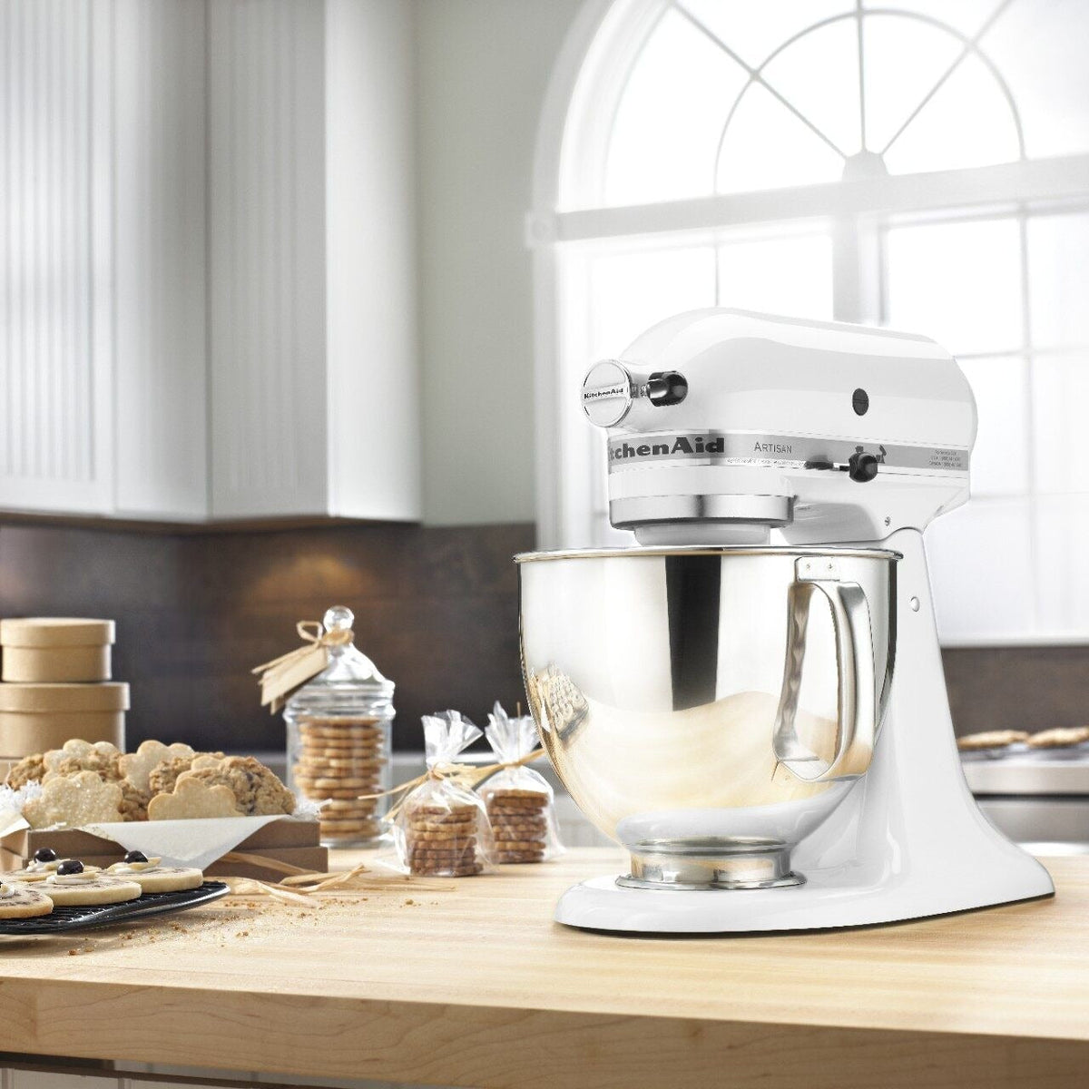 Artisan Series 5-Quart Tilt-Head Stand Mixer, White