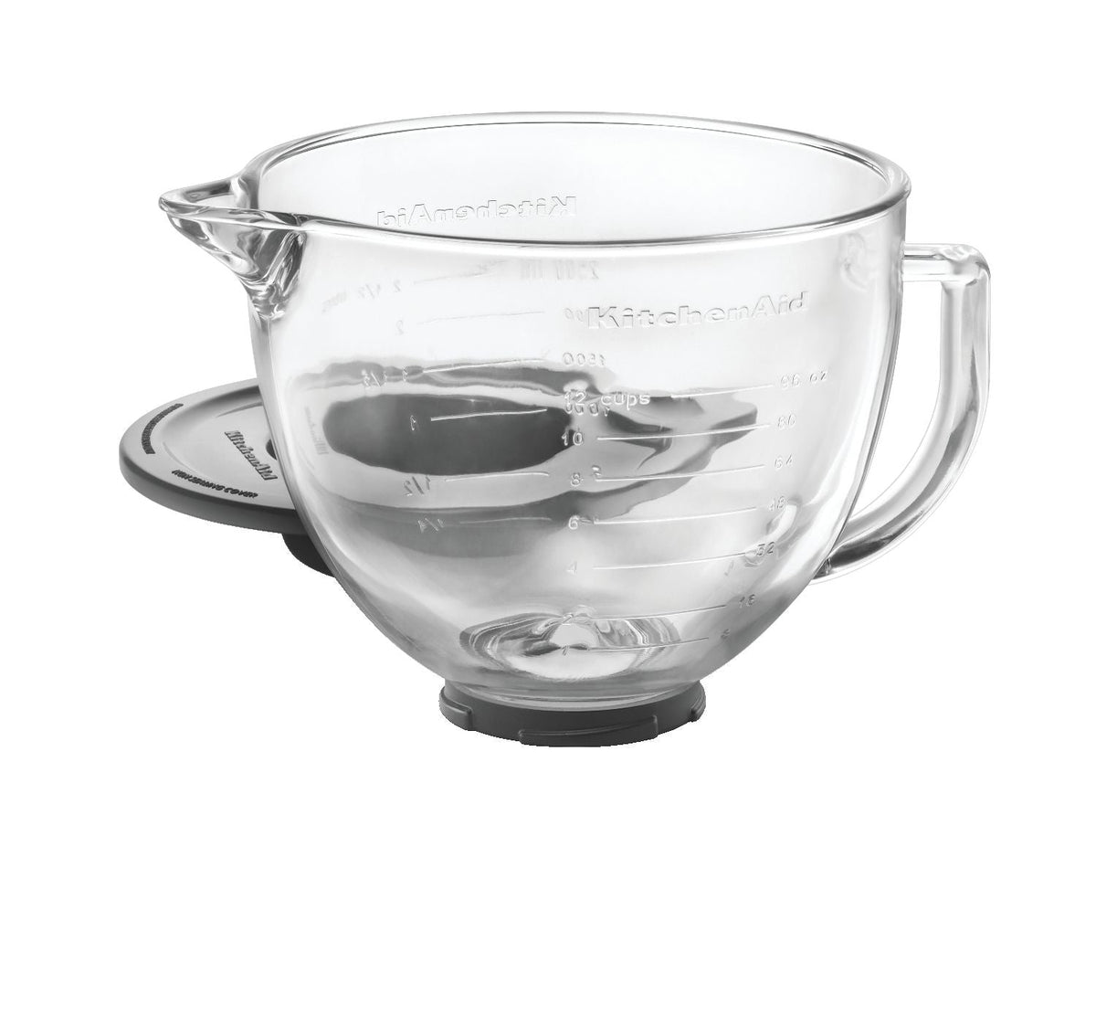 Artisan Tilt-Head Stand Mixer Bowl with Measurement Markings & Lid, 5qt