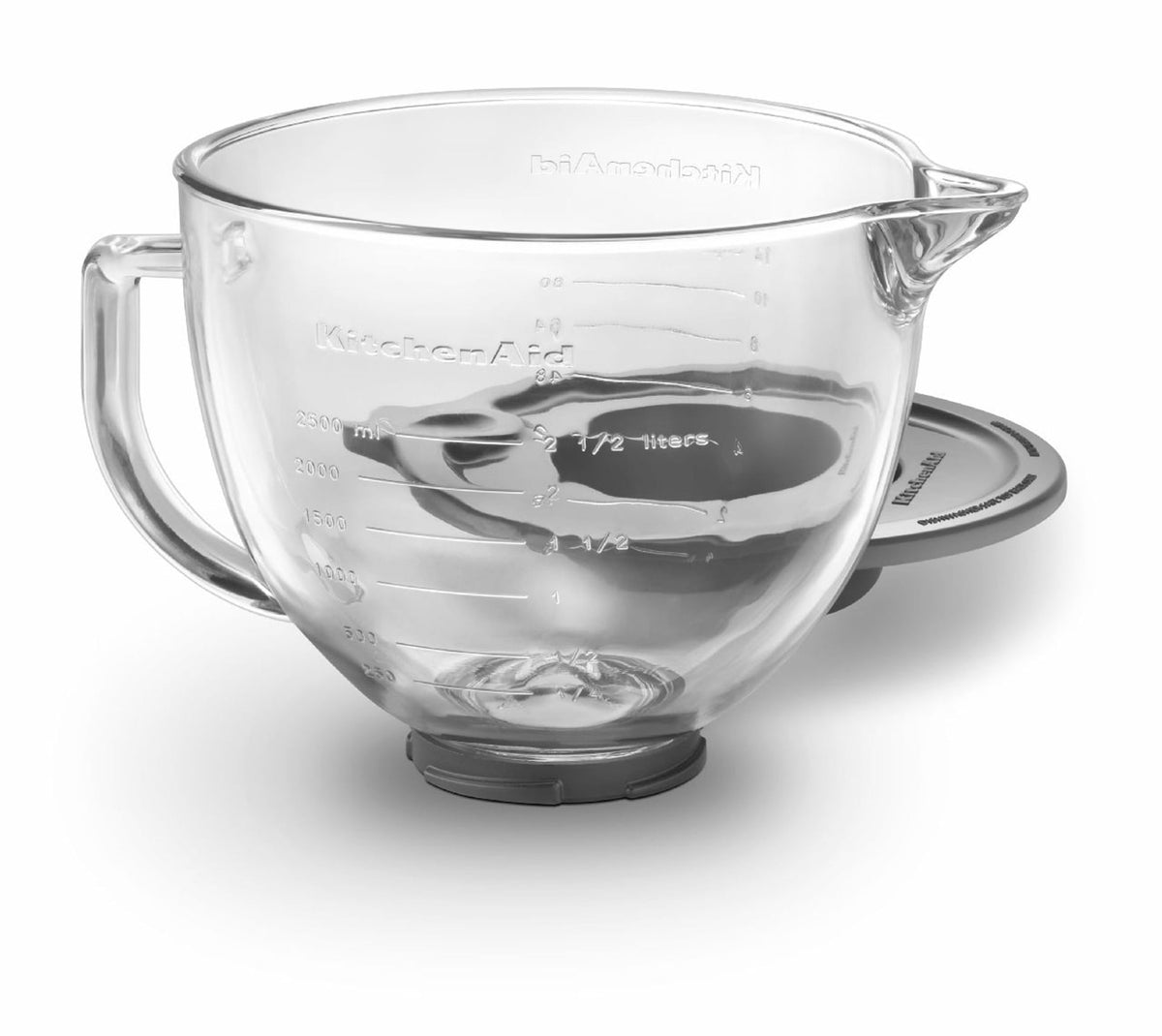 Artisan Tilt-Head Stand Mixer Bowl with Measurement Markings & Lid, 5qt