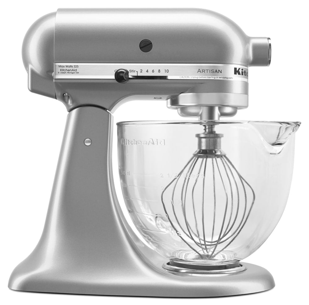 Artisan Tilt-Head Stand Mixer Bowl with Measurement Markings & Lid, 5qt
