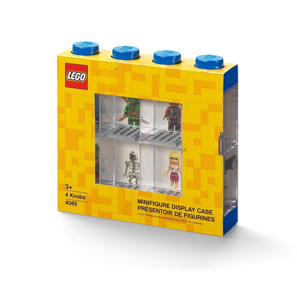 Minifigure Display Case for Up to 8 Figures, Red