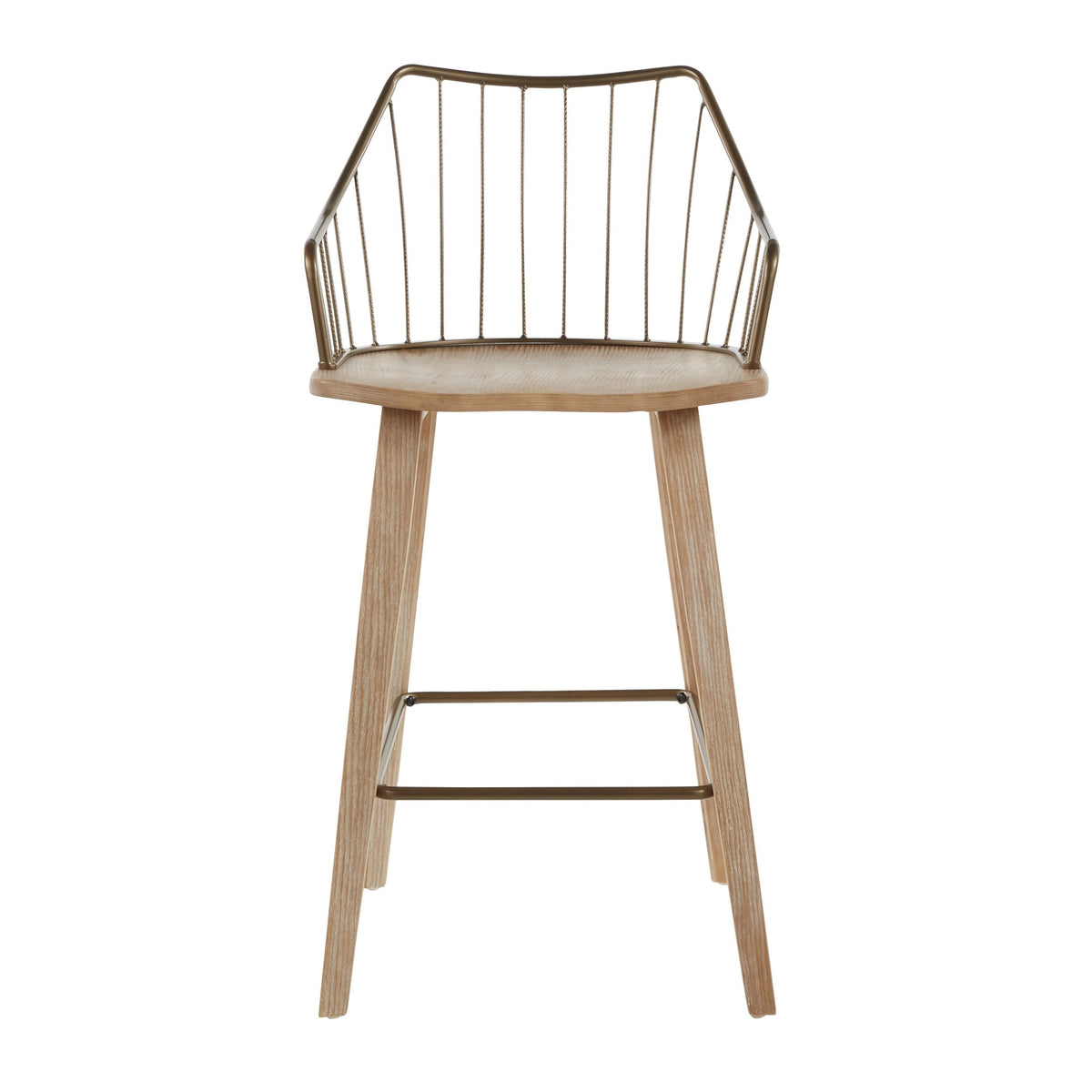 Winston Fixed-Height Counter Stool, Wood, 26-in