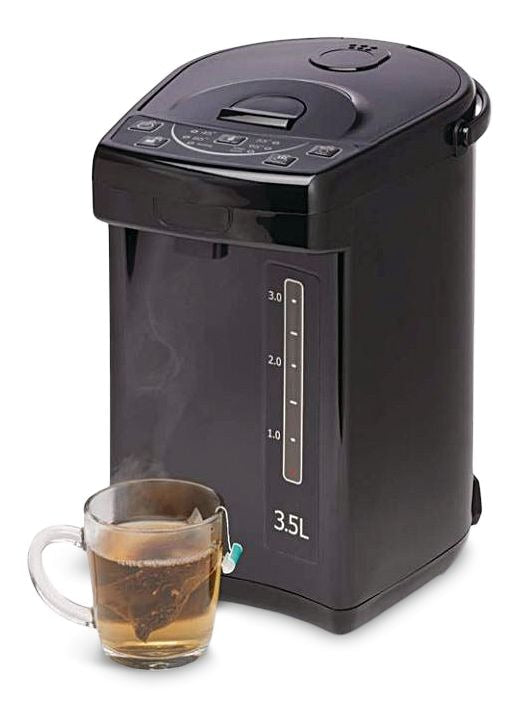 Electric Hot Water Boiler, Warmer & Dispenser with Handle, Black, 3.5-L