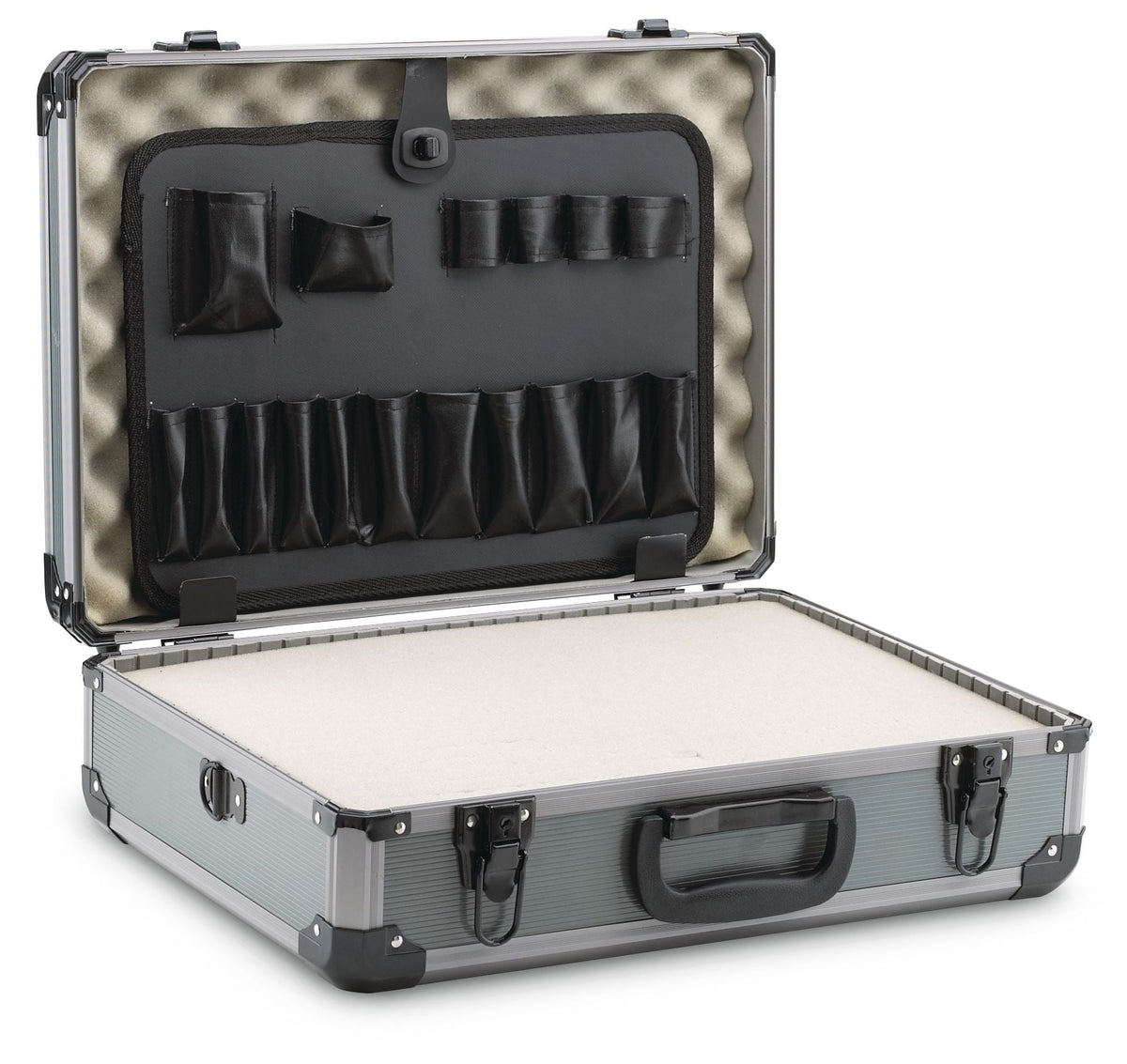 Portable Aluminum Case with Adjustable Strap, Lockable, 18-in