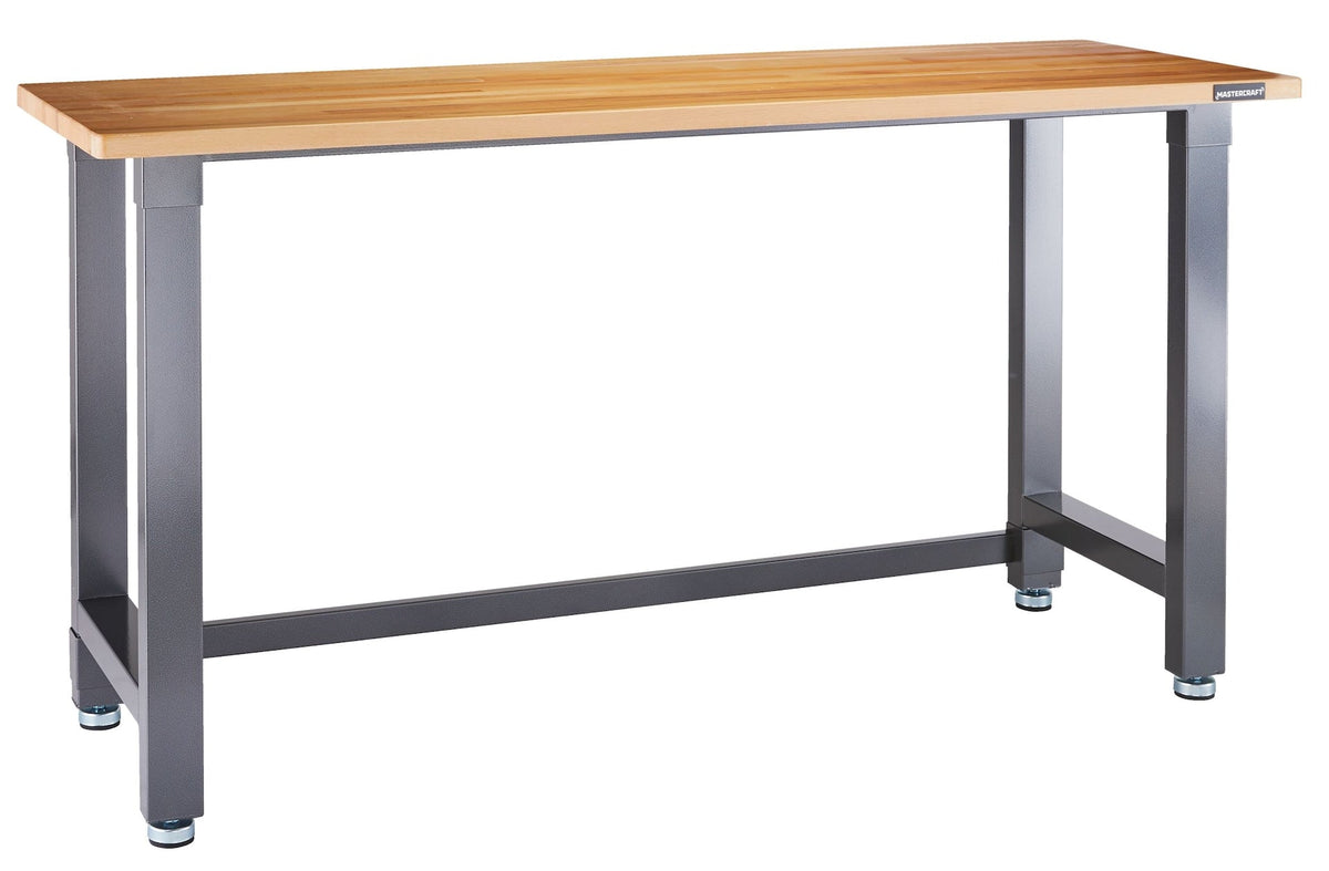 Wooden Top Work Bench, 72 x 24 x 37.5-in