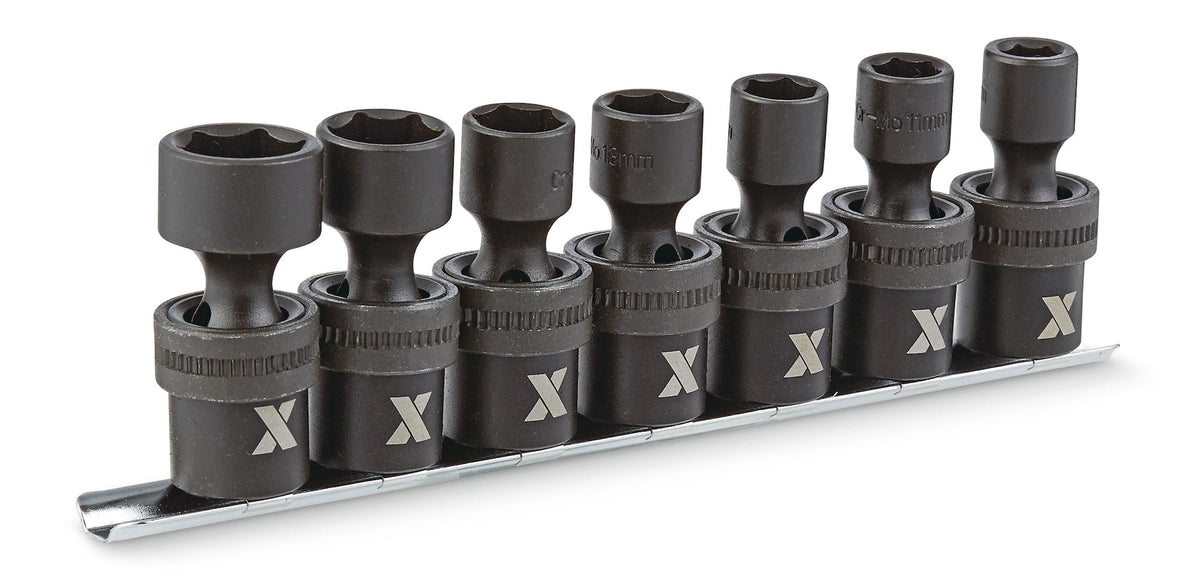 MAXIMUM 3/8-in Drive Swivel Impact Socket Set, 7-pc, Metric, CRMO
