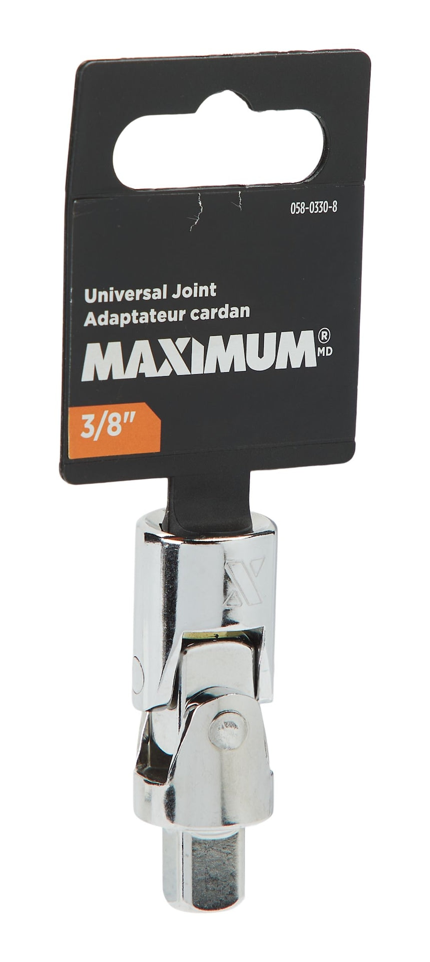 MAXIMUM 3/8-in Drive Universal Joint Socket, CRV, Nickel-Chrome Plating