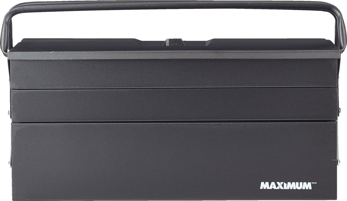 MAXIMUM Portable 5-Tray Cantilever Tool Box, Black, 21-in