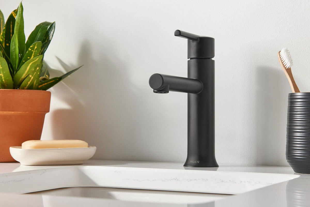 Arlys Single Handle Bathroom Faucet, Matte Black