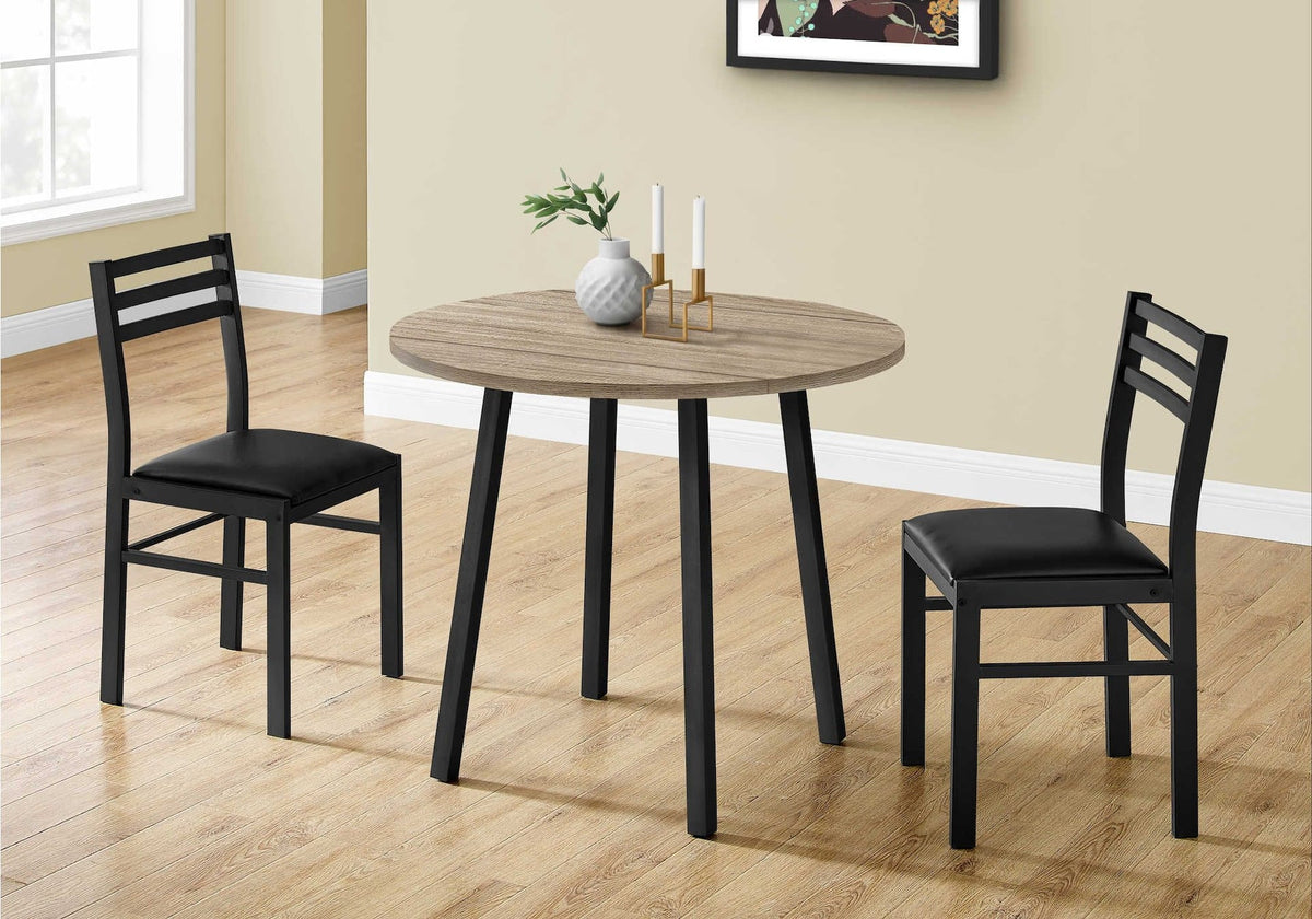 Dining Set, Taupe, 3-pc