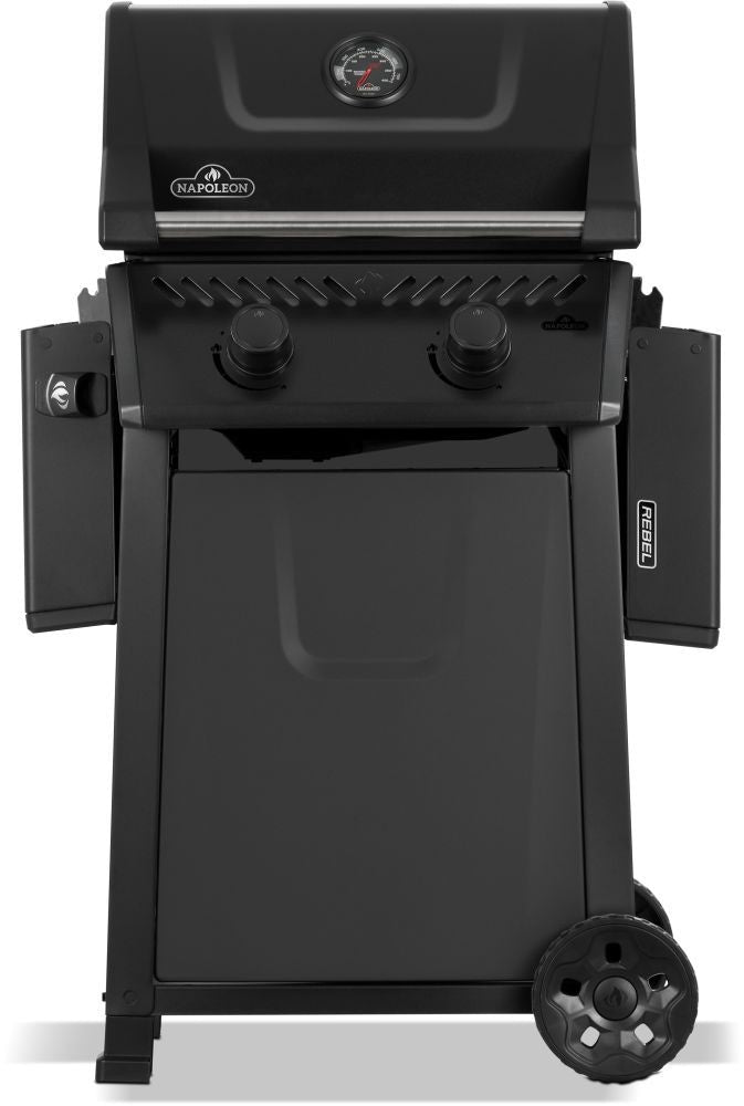 Rebel 365 2-Burner LP Gas BBQ, Matte Black
