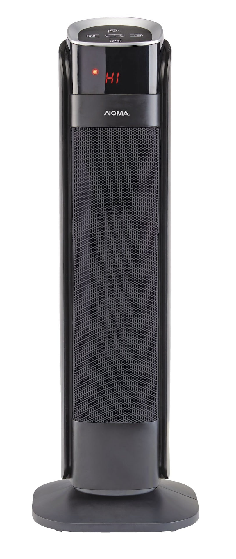Oscillating Tower Ceramic Heater withRemote Control & Thermostat, 1500W, Black, 24-in