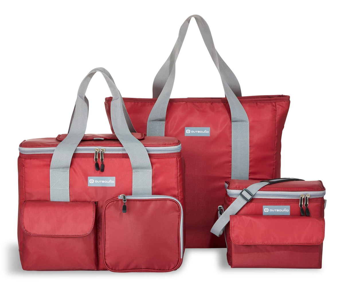Outbound Soft Cooler and Tote Combo, Red, 3-pk