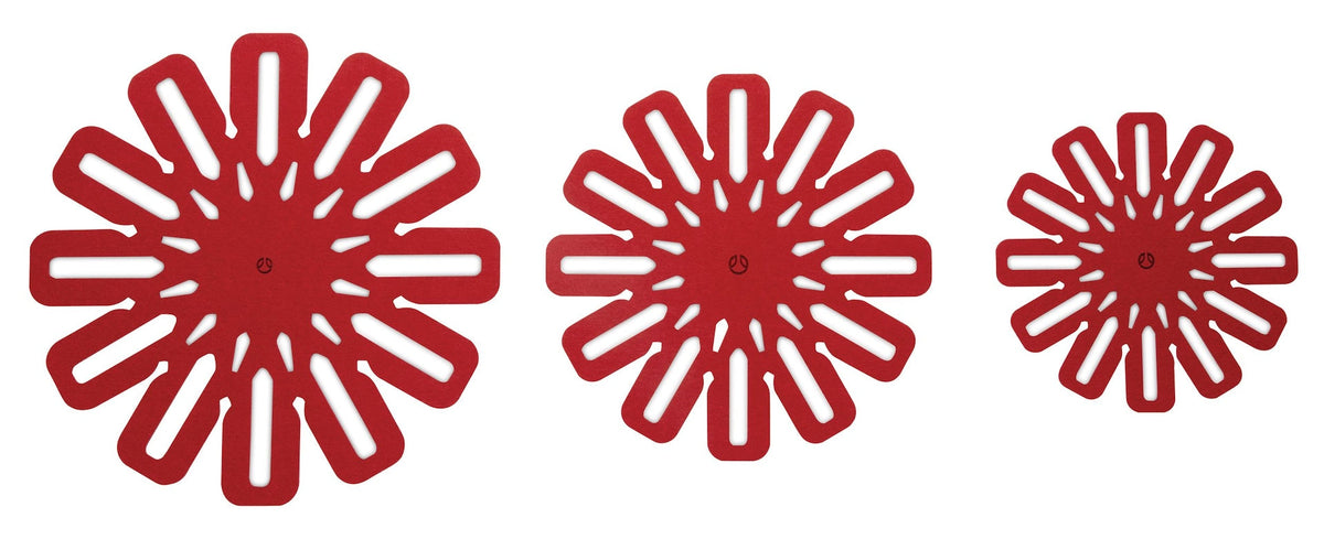 Classic Cookware Protectors for Pots and Pans, Red, 5-pc