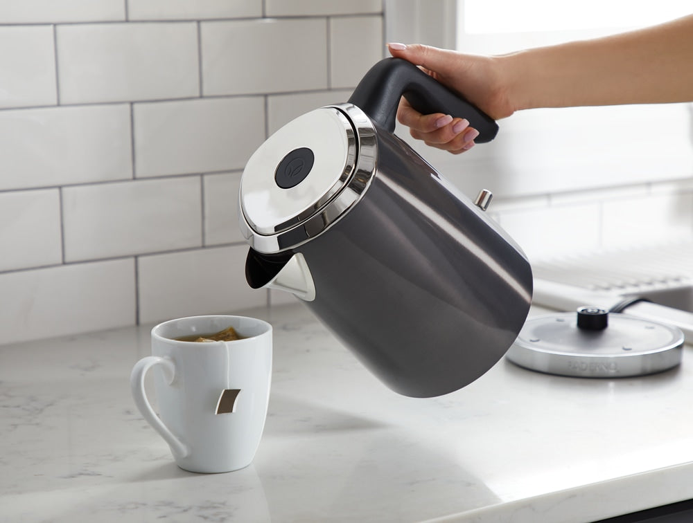 Cordless Electric Kettle with Auto Shut Off, Black Stainless Steel, 1.7L