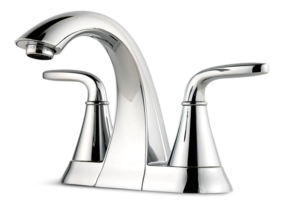 Pasadena Double Handle 4-in Centreset Bathroom Sink Faucet, WaterSense Certified, Chrome