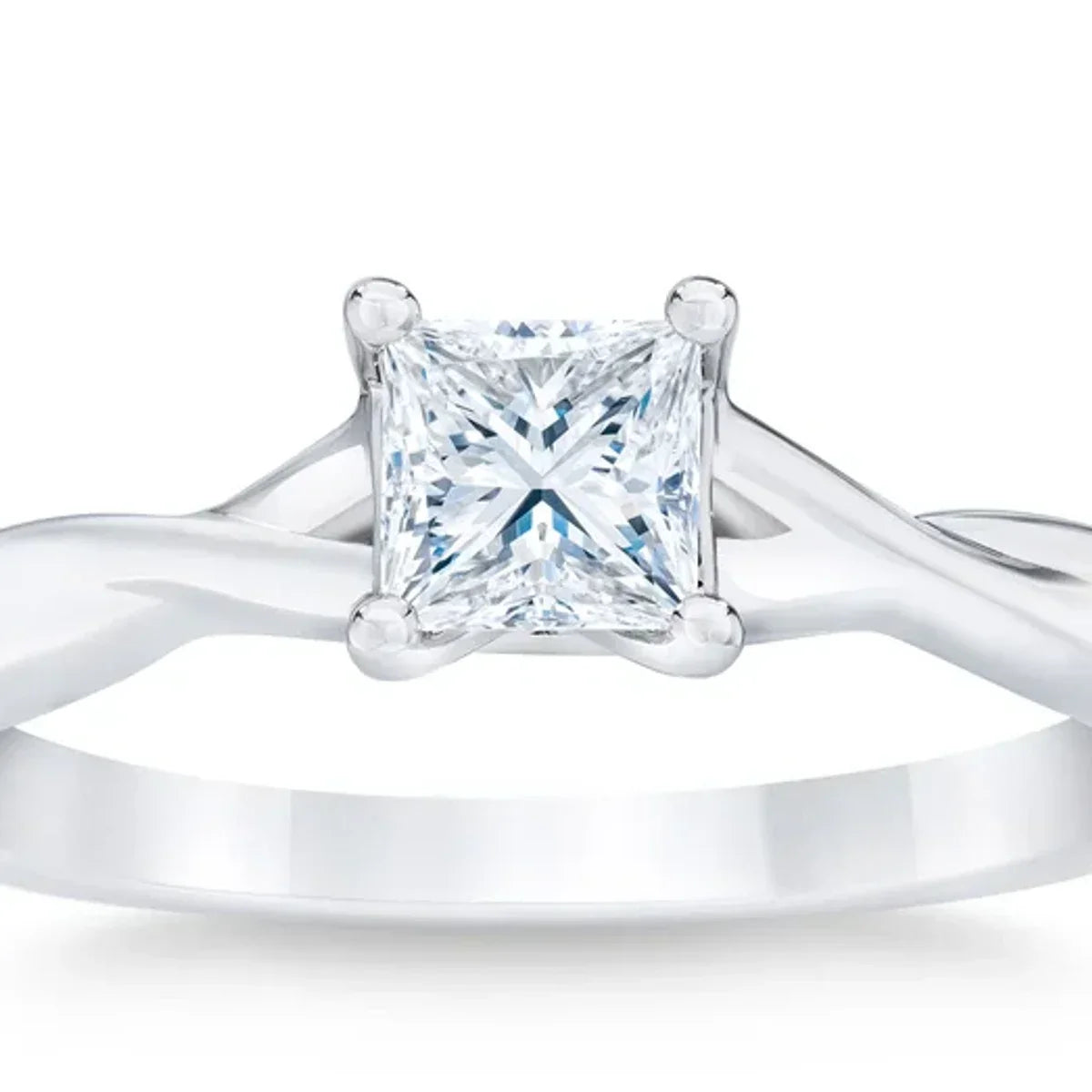 Princess Cut Diamond Solitaire Ring (0.50 ct)