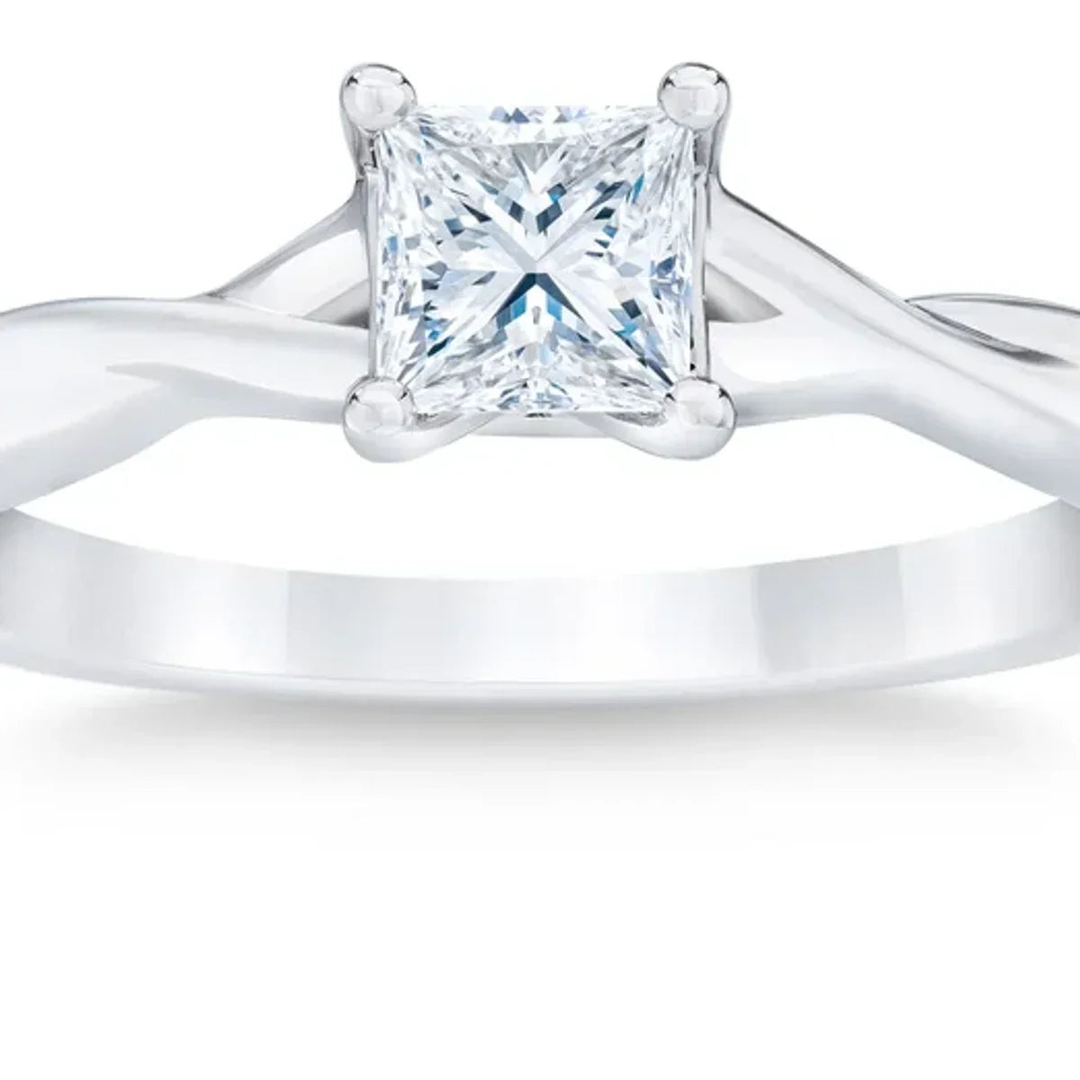 Princess Cut Diamond Solitaire Ring (0.50 ct)
