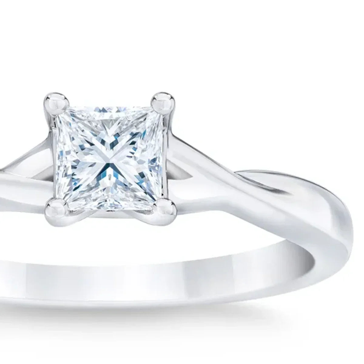 Princess Cut Diamond Solitaire Ring (0.50 ct)