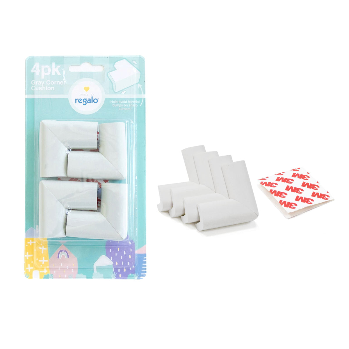 Child-Proofing Furniture Edge Cushion Bundle, Grey, 16-ft