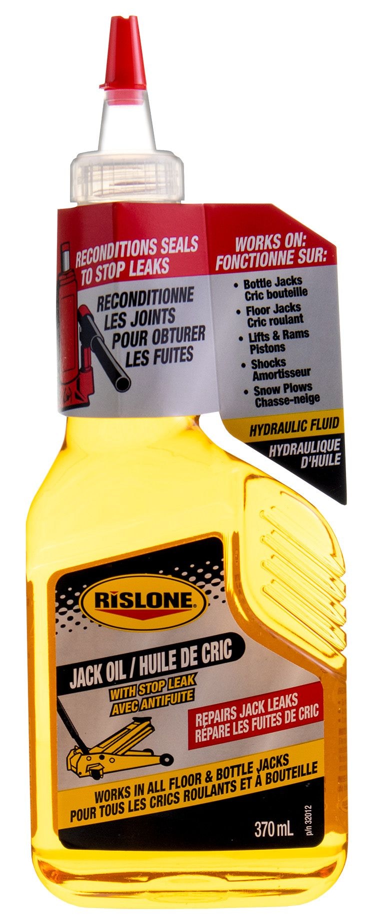 32012 Hydraulics Jack Oil with Stop Leak, Amber, 370-mL