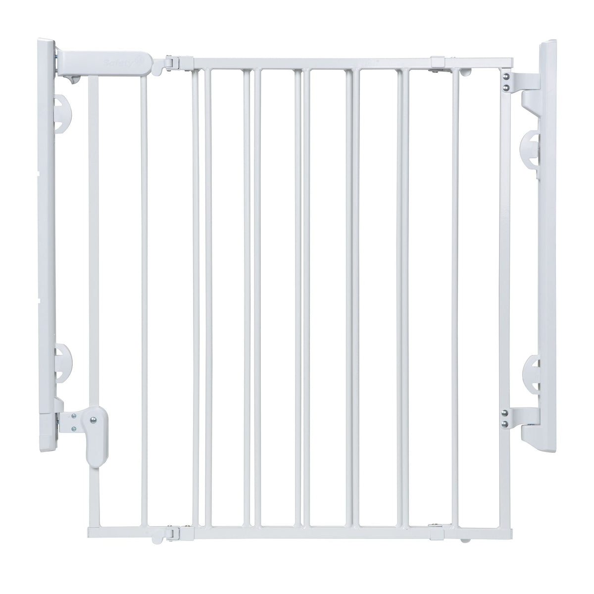 Ready To Install Top of the Stairs Baby Safety Gate, White