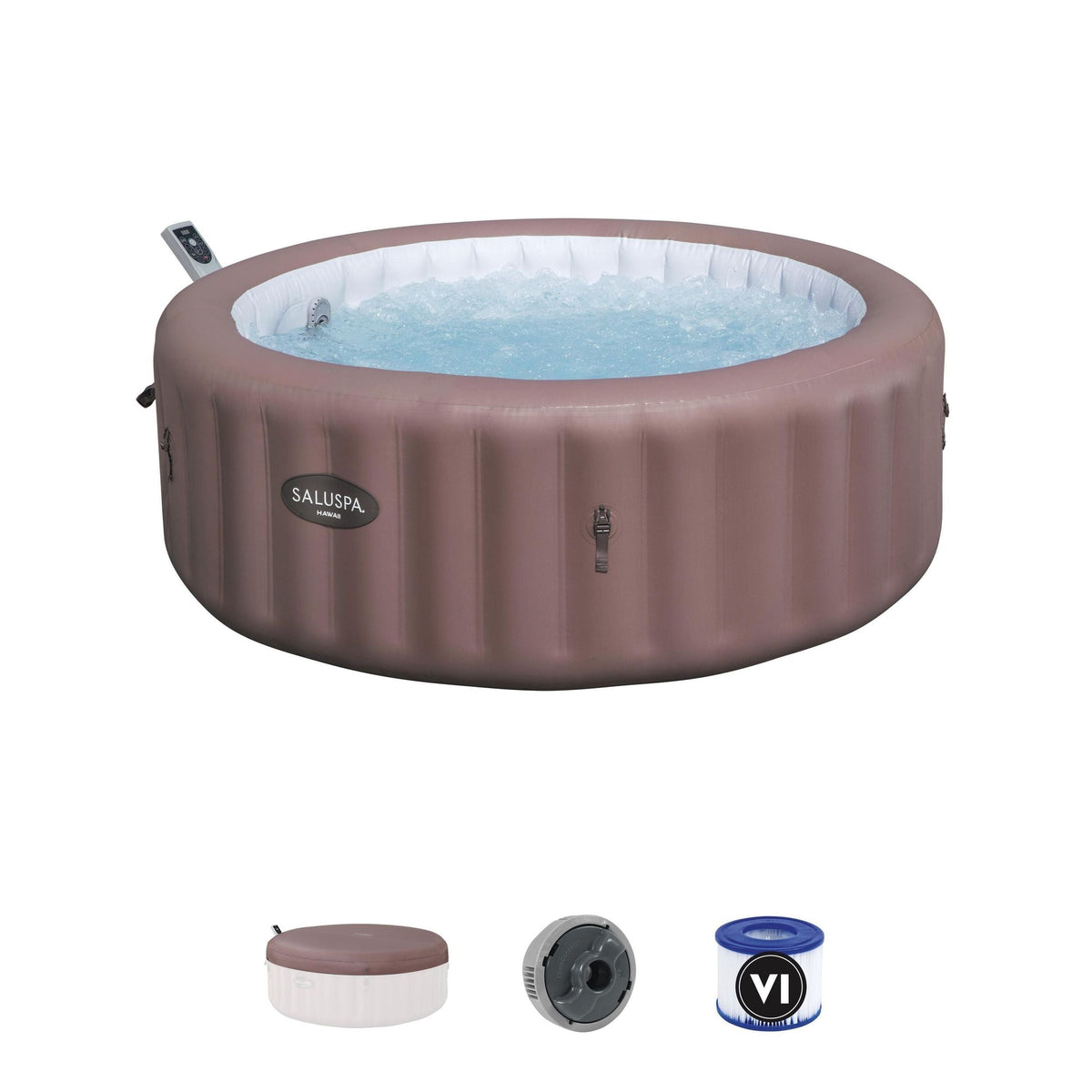 Hawaii Smart AirJet 6-Person Terracotta Round Spa, 77-in x 28-in