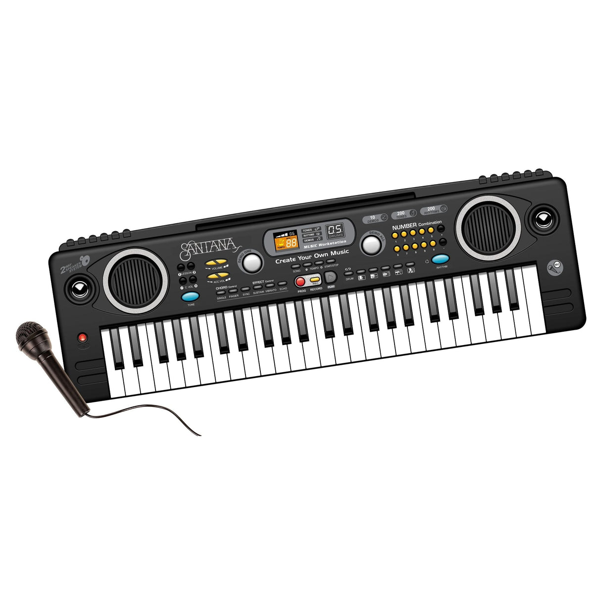 49-Key Electronic Keyboard with Microphone
